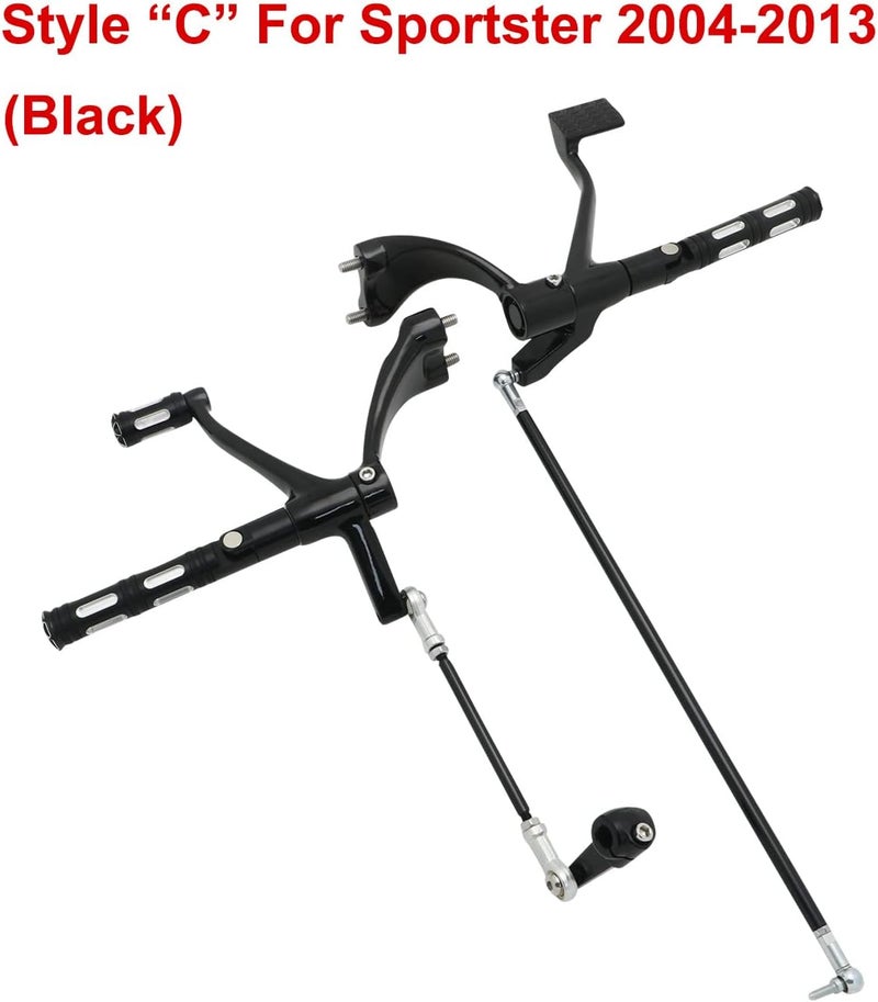 FENGREN Motorcycle Forward Controls Complete Kit Pegs Levers Linkages For Harley 2004-2013 Sportster XL 883 1200 Forty Eight XL883 XL1200 Black - Image 5